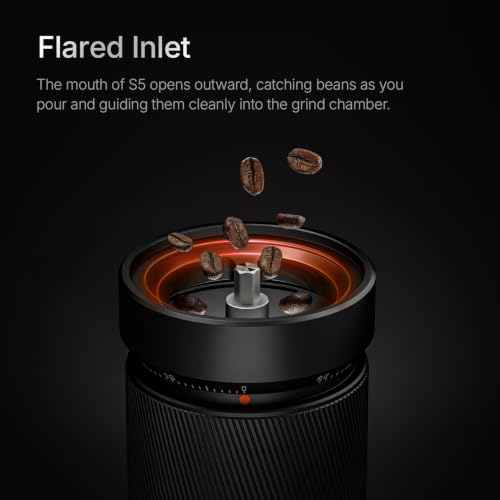 Image of TIMEMORE Manual Coffee Grinder Chestnut S5 Pro Capacity 30g Household Hand Coffee Grinder High-precision External Adjustment Scale for Travel /Camping, Black