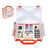 Luckyway 145-Piece Rotary Tool Accessories Kit, Grinding Polishing Drilling Kits, 1/8" Shank Electri