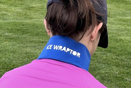 Image of ICE WRAPTOR Cooling Bandana Neck Wrap with 6 Reusable Ice Packs RED - Adjustable Cold Therapy Wrap for Neck, Head & Joint Pain Relief - Portable Cooling Wrap with 6 Cryosheet Inserts
