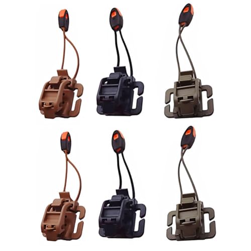 Sangle de suspension HEMOTON avec boucle à sifflet de camping | Lot de 6 pièces