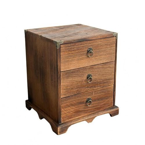 Gabinete de mesa rustico hecho a mano en madera para almacenaje 2