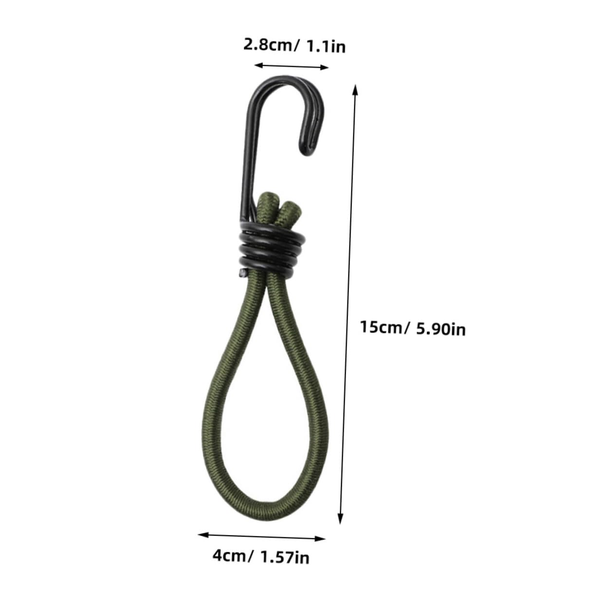 ibasenice Zelt Zubehör Im Freien Zelthaken Für Den Boden Elastisch Bausatz Zeltclips Bungee-seile Mit Haken Camping -Zelt Campinggurte Eisen Olive Green