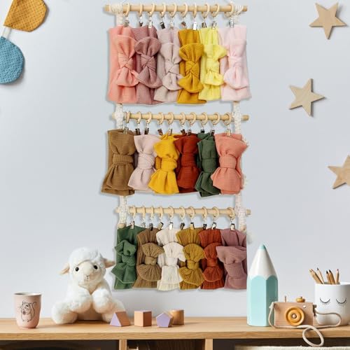 Rangement barrettes à cheveux mural pour tout-petits et filles - 4
