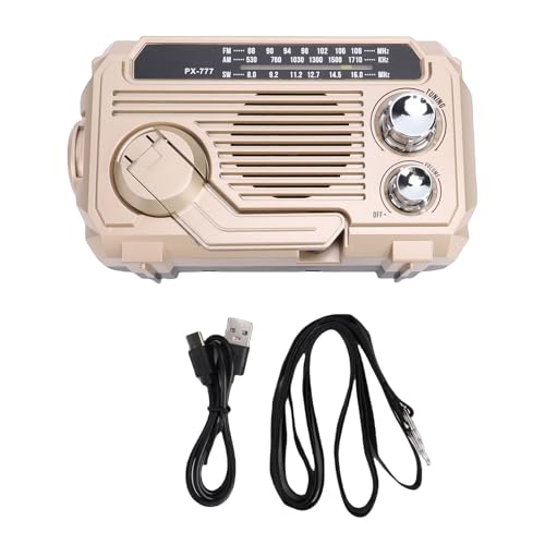 Radio Solar con Manivela para Camping y Senderismo Altavoz Bluetooth Impermeable con Linterna 7
