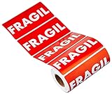Dohe – Rollo con 200 Etiquetas Adhesivas “Frágil” – Tamaño: 100x50 mm