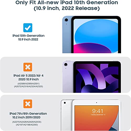 Image of ProElite Cover for Apple iPad (A16) 11th /10th Gen (2025 /2022) Case Cover, 360 Rotatable Smart Flip Case Cover for Apple iPad 11th /10th Generation 2025 /2022 with Stylus Pen, Black
