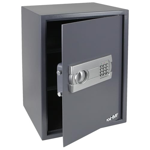 HMF 4612512 Cassaforte Mobile, Tresoro con Serratura elettronica 50 x 35 x 31 cm, antracite