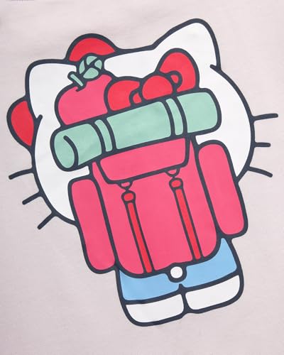 Image of Hello Kitty Girls Sweatpants Set - 2 Piece Fleece Crewneck Sweatshirt and Girls Joggers Cute Matching Clothing Set (2T-12), Size 4, Orchid Ice