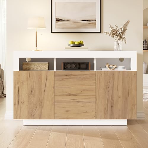 Aparador de estilo moderno de 3 cajones solucionando el espacio en salón y cocina 2