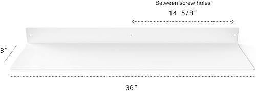 Miniatura 8 de DIY CARTEL Estante flotante lineal acero ennegrecido forjado metal resistente industrial montado en la pared estante rústico moderno fabricado en