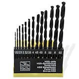 13 Pezzi Basics Set per trapani in acciaio ad alta velocità,Punte-Trapano 3-13mm per Gres,Vetro,Piastrelle,Ceramica, Granito,Marmo,Punta Piastrelle Trapani,Forare ad’acqua