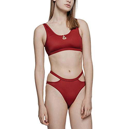 Juego de lencería para hombre transpirable pack de 2 piezas elásticas Billie maroon S