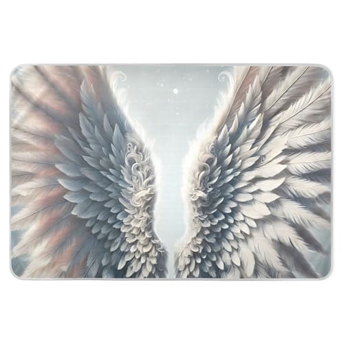 Elegant White Wings Gray Bed Pads Washable, Washable Pads for Bed, Reusable Bed Underpads
