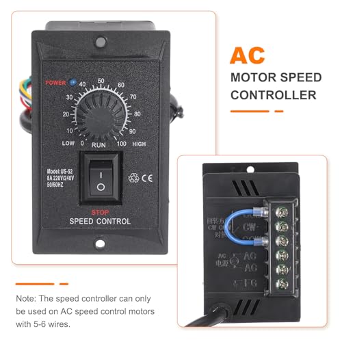 Controlador de motor de CA 6W MECCANIXITY interruptor de marcha atrás y enchufe integrado 6