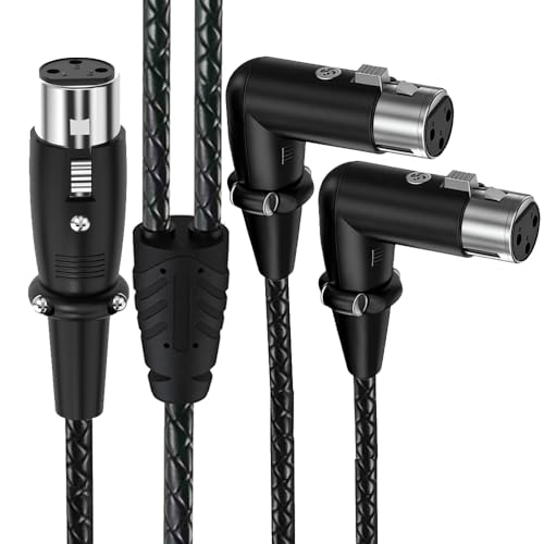 MysRuida 1.64ft XLR 3-Pin Splitter Cable,1 to 2 MIC