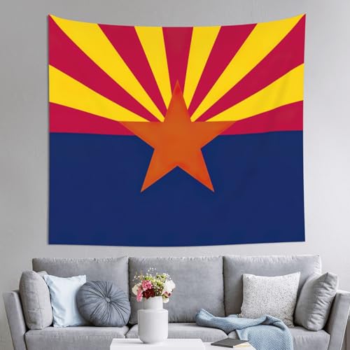 Tapiz de la bandera de Arizona JEJEA (152x130 cm) para colgar en la pared del dormitorio