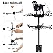 3D Dog Metal Weather Vane,Stainless Steel Black Animal Weathervane Wind Direction Indicator Roof Garden Decorations for Outdoor Farm Yard Garden Gazebo
