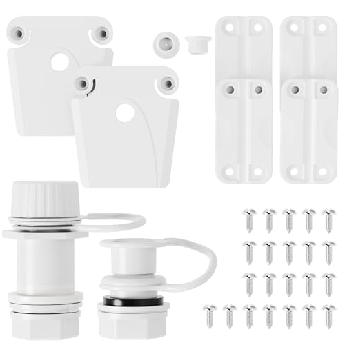 Replacement Parts Kit for Igloo Coolers - Plastic Hinges, Latches, Screws, Threaded Drain Plug and Triple-Snap Drain Plug,Compatible with Igloo Cooler