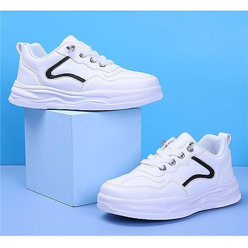 Boys Girls Tennis Shoes Kids Breathable Running Sneakers Kids Flat Soft Soled Lace up Athletic Sports Gym Shoes3