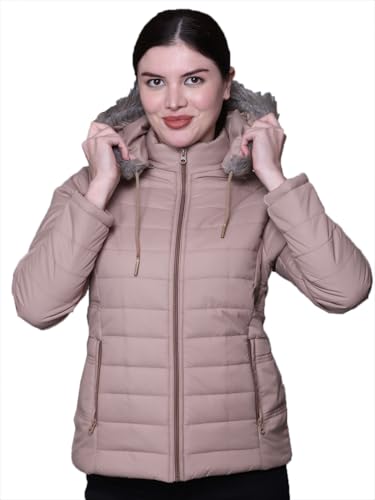 Image of RARE TIMES Women's Stylish Solid Full Sleeves Jacket | Winter Wear Quilted Jacket for Travelling | Regulaer Fit Puffer Jacket For Women