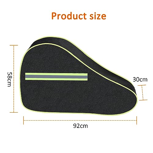 AiQInu Deichselabdeckung mit Reflektierendem Rand, Universal Deichselhaube Groß Wasserdicht Wohnwagen deichselabdeckung mit Verstellbare Gurtschnalle Deichselschutzhülle