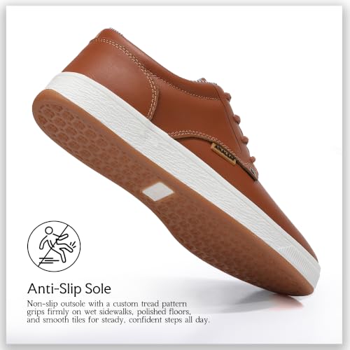 Image of ANALEAF Mens Casual Shoes Fashion Dress Sneakers | Lightweight, Business Oxfords, Lace-up Sneakers, Soft, Comfortable, Daily Wear Shoes