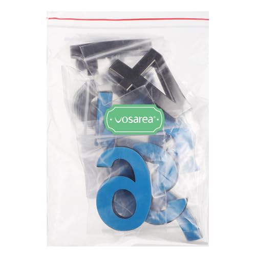 Vosarea Schilder mit Ziffern, modernes Design, 10 Stück, geeignet als Hausnummer für Haus, Hotel, Adressschild, selbstklebend (Zahlen von 0-9)