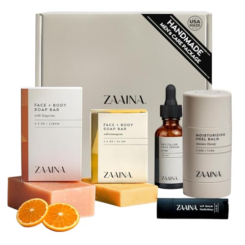 ZAAINA Men’s Spa Gift Set - Relaxing Spa Care Package, Luxury Nat...