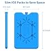 OUTXE Ice Packs for Lunch Box 8 Pack- Reusable Ultra-Thin Freezer Packs - Long-Lasting Cool Packs for Coolers, Keep Food Fresh and Cold in Lunch Boxes and breastmilk Bags - 8 Pack (Blue)