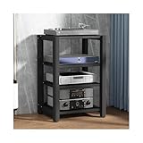 Armoire stéréo polyvalente : cette élégante armoire stéréo offre des étagères réglables et un design élégant aux coins arrondis, assurant une configuration sûre pour votre équipement audio. Parfait comme support stéréo ou pour un rangement supplémentaire, il nifie efficacement vos médias, haut-parleurs et consoles de jeu, améliorant votre espace de vie tout en gardant tout bien rangé et accessible.