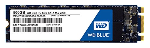WD Blue 500GB PC SSD - SATA 6 Gb/s M.2 2280 Solid State Drive - WDS500G1B0B [Old Version]