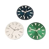 Generico Quadrante For Orologio Sunburst Con Quadrante Luminoso Verde Tempestato Di Numeri Romani, Senza Finestrella Della Data, For Movimento NH35/8215/2836, Accessori For Orologi(Black and blue)