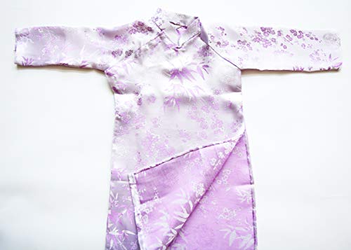 Ao Dai, Vietnamese Traditional Dress for Children - Purple Bamboo/Size#6