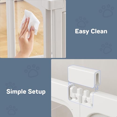 Jalove Cercadinho Transparente Para Cães, Cercadinho De Plástico Acrílico Para Animais De Estimação