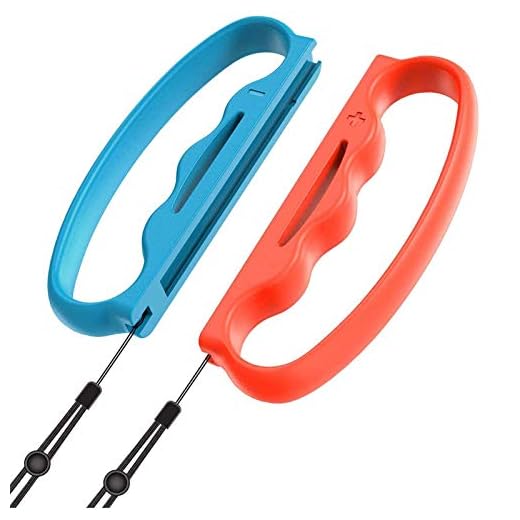 KONEE [ 2 Stück ] Boxspiele Griff Kompatibel mit Nintendo Switch Joy-Con Fitness Boxing, Tragbares linkes und rechtes Fitness Boxspiel Assit Tool Griff für Nintendo Switch (Rot + Blau)