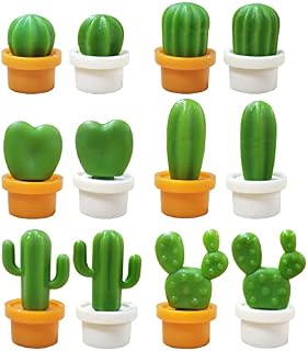 Jancosta Magnets for Fridge, 12 Pack Cactus Strong Magnets for FridgeMini Fridge Magnets, Cute Decor Magnets for Whiteboard and Fridge, Creative Magnetic Stickers for Adults and toddlers