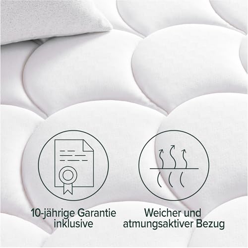 Zinus Hybrid Taschenfederkernmatratze 140x200 cm - Härtegrad H2/H3 - Höhe 25 cm - Kühlende Ergonomische Memory Foam Matratze - Oeko-TEX Zertifiziert - Produziert nach Deutschem Qualitätsstandard