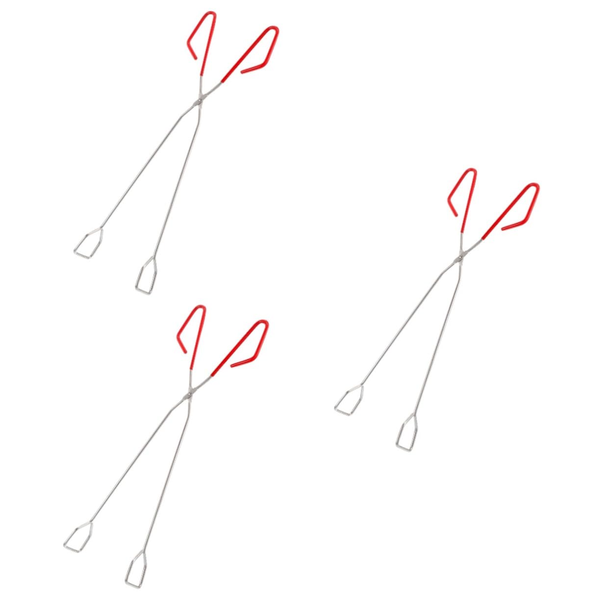 Hemobllo 3 Pezzi Pinze Da Estese Lungo Pinza Griglia Del Falò Carbone Attrezzo Torrefazione Grabber Cucinando Poker All'aperto Tronco D'albero Campeggio Acciaio Inossidabile