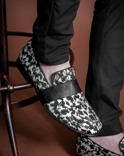 Image of Ferro Aldo Men's Classic Penny Loafers & Slip-On Dress Shoes | Woven, Floral, and Plaid Styles |