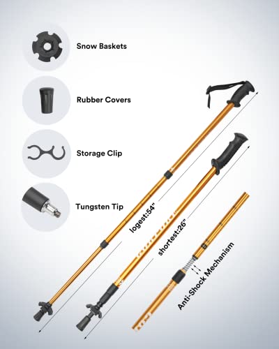Gorpore Snowshoes For Women Men Youth, 21/25/30 Inches Lightweight Aluminum Alloy All Terrain Snowshoes For Hiking, Heel Lift Riser For Mountaineering With Double-Ratchet Binding & Carrying Tote Bag #TOP5