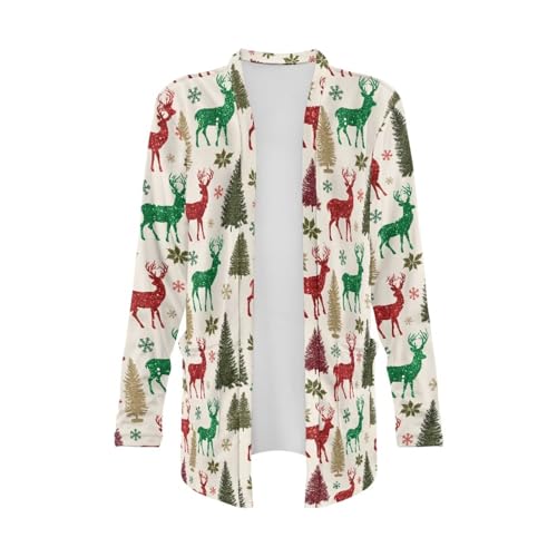 Image of Women's Open Front Cardigan Long Sleeve Loose Sweater Lightweight Soft Cardigan Jackets