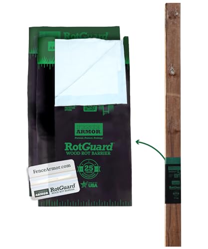RotGuard 4x4 Series Heavy Duty Fence Post Base Protector Ultimate Protection Against Moisture Rot and Wood Damage 25-Year Guarantee (2 Pack)