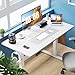 Sweetcrispy Electric Standing Desk Adjustable Height, 40x24 Inch Sit Stand Up Home Office Desks Computer Workstation PC Work Table with 3 Memory Preset Splice Wood Board Metal Frame, White