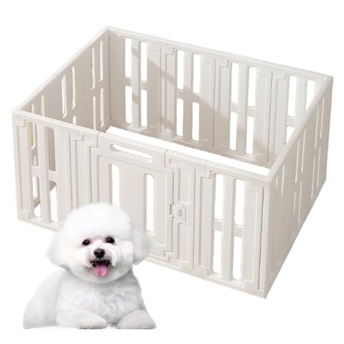 WYTTDBD犬 ケージ 犬 ゲージ 高さ 60/75cm 小中大型犬用 犬ゲージ ペットケージ 犬サークル バックルデザイン ペットサークル 室内 トイレトレーニング出来る 仕切 組立簡単 掃除しやすい (ホワイト) 120x90x60cm