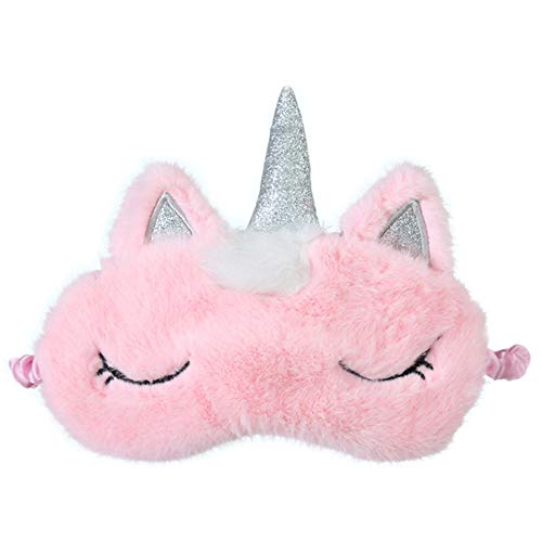 / Unicorn Eye Mask for Sleeping, Soft Plush Blindfold Cute Animal Sleep Mask