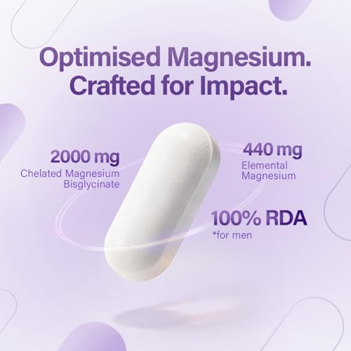 Image of Revital Magnesium Bisglycinate | Chelated |100% RDA | 440mg Elemental Magnesium| 13% Higher Absorption| Scientifically crafted for both men & women | 2.5X Higher Bioavailability | Muscle Recovery & Stress Relief | Restful Sleep Support | 60 Tablets