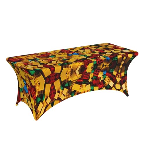 Housse de table brique pour décorer vos anniversaires et fêtes de 1,8m
