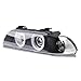 PENSUN Headlights LED Halo Projector Black Fit For 1996-2003 BMW E39 525I 528I 530I M5 Pair Driver and Passenger Side