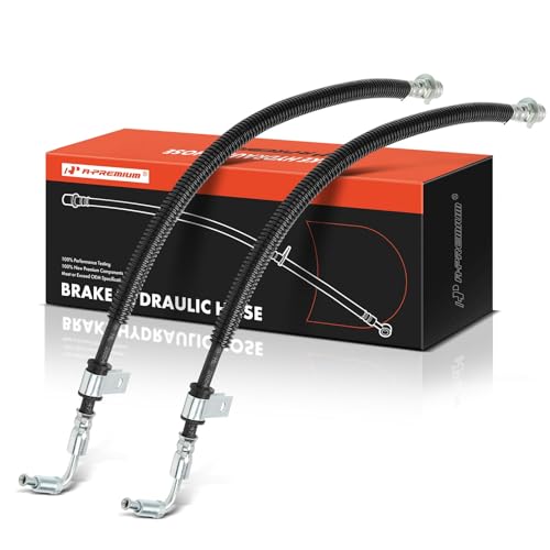A-Premium Rear Side Brake Hydraulic Hose Compatible with Select International Harvester and Blue Bird Models - 4700, 4700LP, 3800, 4700LPX, 4900, All American FE - (Pack of 2)