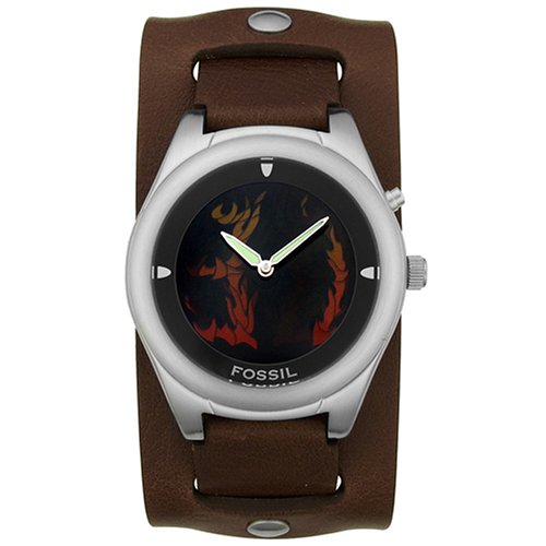 JR8501 Big Tic Leather Flame Watch 